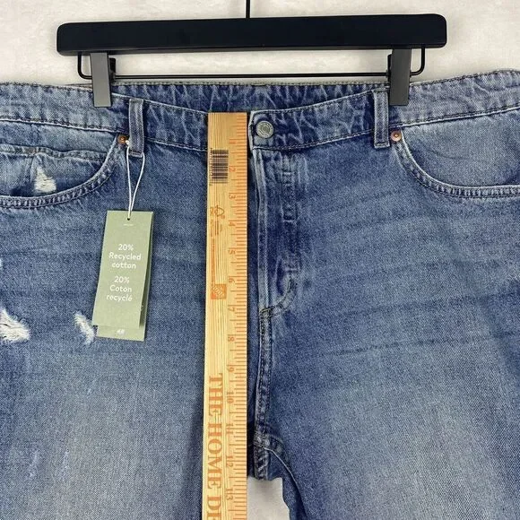 H&M Boyfriend Jeans Womens Size 16 Low Waist Loose Fit Distressed Jeans Casual - Picture 8 of 12